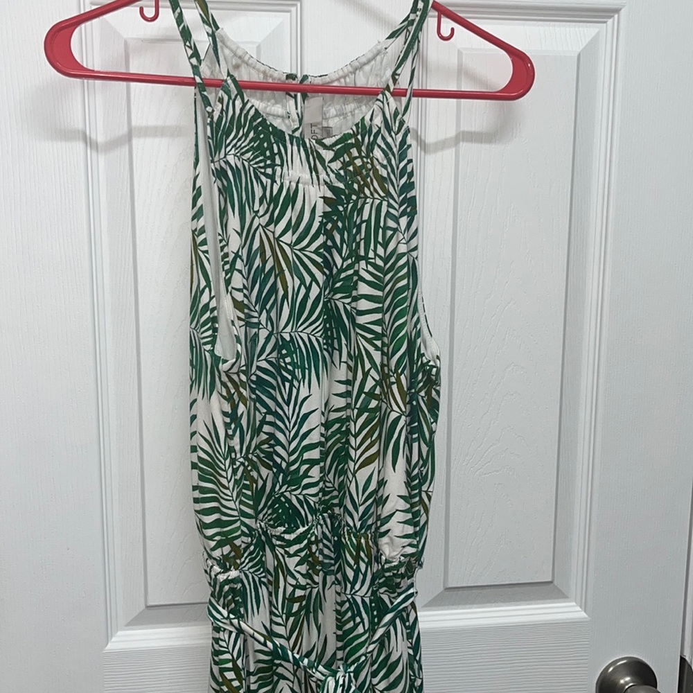 Palm Print Loft Maxi Dress